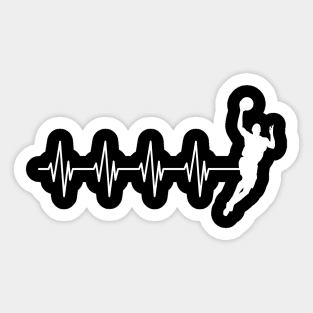 Basketball Heartbeat Sticker